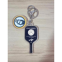 Porte-clés en acrylique personnalisés en gros pour pickleball, pendentifs unisexes créatifs, idéal pour les commandes de cadeaux en gros, attrayants et durables
