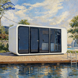 Cabane portable de 6 m avec remorque, maison modulaire préfabriquée mobile pour usage extérieur - Product Image 1