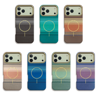 Casing serat karbon tempa casing ponsel logam magnetik untuk iPhone Air 17 Pro Max casing sandaran lensa untuk iPhone