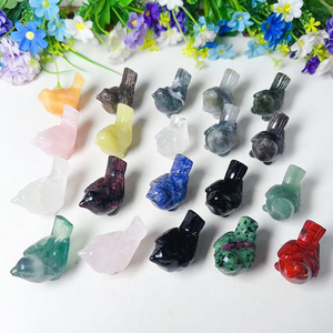 <span class=keywords><strong>Prix</strong></span> de gros 50mm mélange naturel cristal de quartz pierre de guérison animaux artisanat cristaux oiseau pour la décoration - Product Image 4