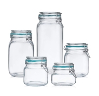 Koleksi Stoples Organizer Dapur Kaca 500ml hingga 3000ml dengan Tutup Jepit untuk Pasta, Nasi, Kopi, Kue Kering, Rempah-rempah