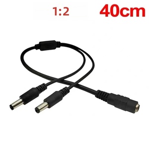 Adaptateur Répartiteur d'Alimentation DC 5.5x2.1mm 1 Femelle 2 Mâles pour Bandes LED Caméras CCTV Usage Industriel Conducteur en Cuivre Isolation PVC - Product Image 3