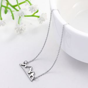Colliers pendentifs minimalistes Myshape <span class=keywords><strong>en</strong></span> acier inoxydable plaqué argent <span class=keywords><strong>pour</strong></span> femmes, <span class=keywords><strong>pour</strong></span> mariage, randonnée, extérieur, <span class=keywords><strong>voyage</strong></span> - Product Image 3