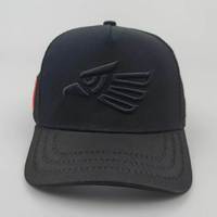 Gorra deportiva de béisbol de malla de 5 paneles con bordado de águila mexicana para hombre, tela que bloquea el sol para exteriores con hebilla ajustable