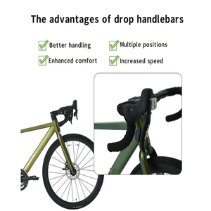 Vélo de route pour hommes 700C 16 vitesses, cadre en aluminium vert peint 47/50 cm, freins à disque, pour la montagne, cadre en aluminium KB125 - Product Image 5