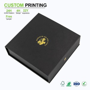 Scatole Rigide Personalizzate con Chiusura Magnetica per Piccole Imprese, Confezione Regalo Nera a Forma di Libro <span class=keywords><strong>in</strong></span> Materiale Riciclato - Product Image 1
