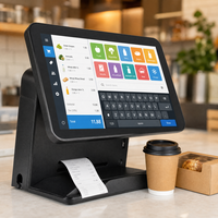 Kapasitif Dokunmatik Ekranlı POS Terminali 15.6" Hepsi Bir Arada Yazarkasa Tek Ekranlı Intel I3 8GB 128GB SSD Windows Wi-Fi 6 Siyah