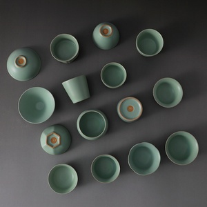 Tazza da tè in ceramica Tianqing Ru Kiln di alta gamma con smalto craquelé autentico, tazza singola per set da tè Kung Fu - Product Image 2
