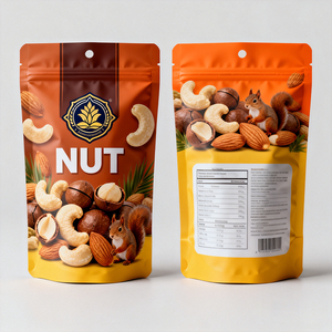 Sachets refermables personnalisés avec logo imprimé pour fruits secs, sachets en Mylar mat avec fermeture éclair pour mélange de noix, amandes, noix de cajou, en-cas - Product Image 5