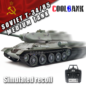 COOLBANK <span class=keywords><strong>Tanque</strong></span> RC <span class=keywords><strong>T</strong></span>-<span class=keywords><strong>34</strong></span>/85 Camuflaje de Nieve Personalizado 3909-1 PRO Modelo de Batalla Soviético con Disparo de BB, Humo y Sonido 2.4Ghz Edición de Coleccionista - Product Image 6