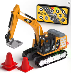 Nouvelle mini-excavatrice RC en alliage JJRC HG4-301, modèle de simulation électrique avec système sonore et lumineux, jouet télécommandé, cadeau - Product Image 1