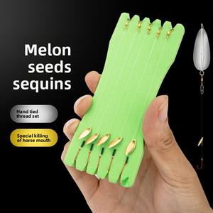 Gua Zi Paillettes Attachées Micro Objet <span class=keywords><strong>Mouche</strong></span> Crochet Ensemble Ligne Non Endommagée Spécial Tuer Leurre Appât pour Carpe Blanc Bande Cheval Bouche De Pêche - Product Image 2