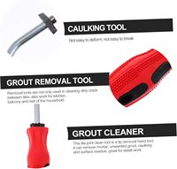 Kit d'outils de nettoyage pratique pour joints, grattoir pour joints, outil de nettoyage pour joints, outil de décapage pour joints, couleur aléatoire