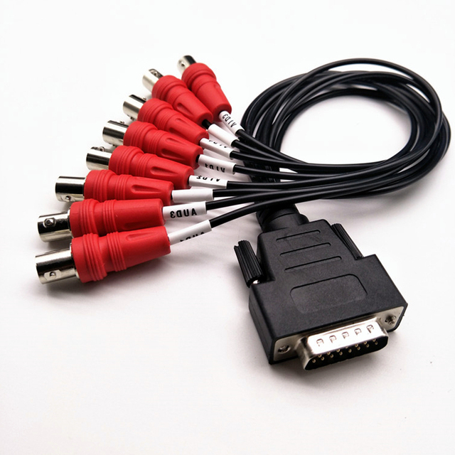 Customized D-Sub Cable 8-Bnc Female Connector Cable With Db15 15-Pin Male Low Voltage Pvc Insulation Cable For Data Acquisition
