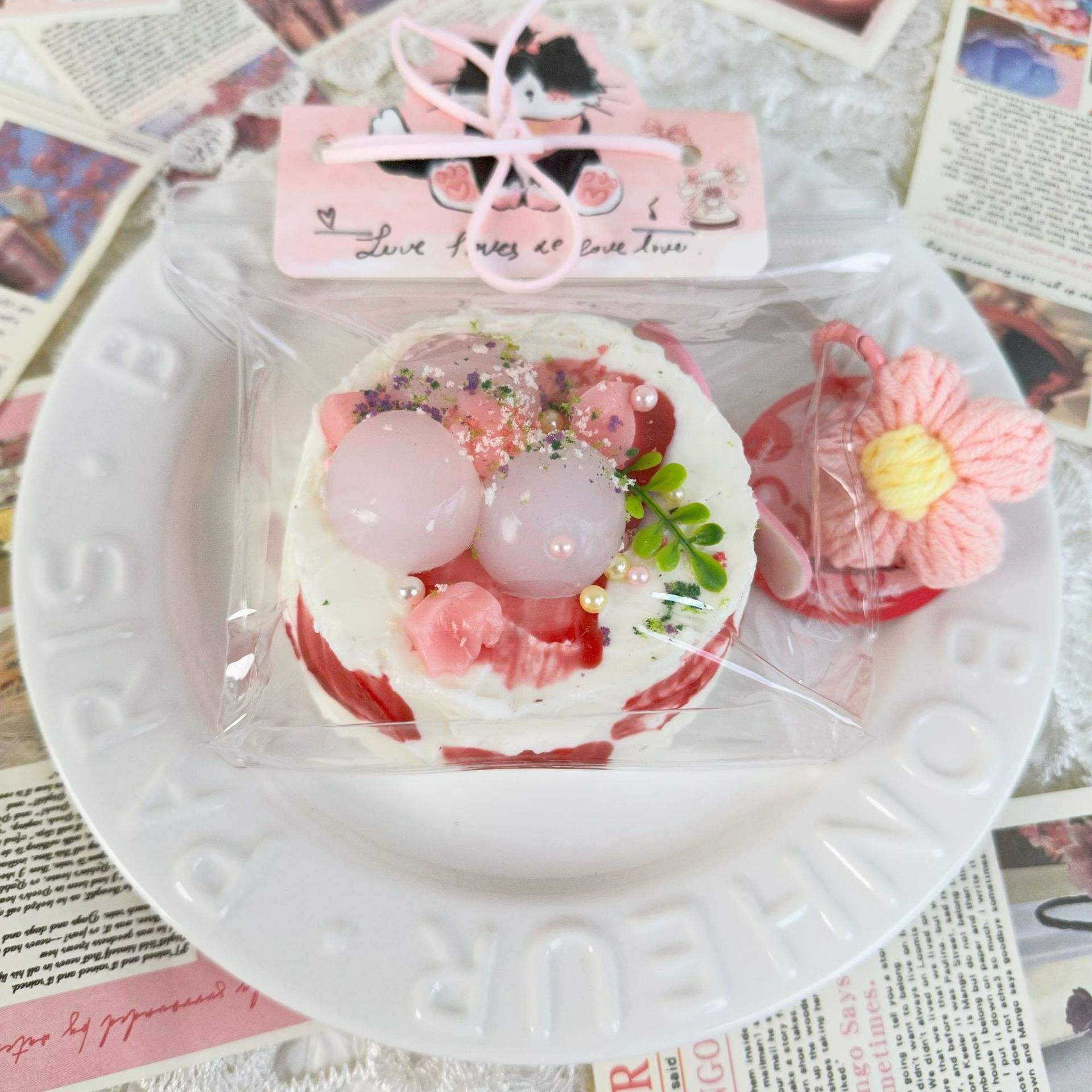 เค้กหน้าพีชลิ้นจี่