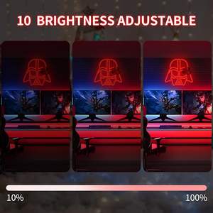 Letrero de Neón con Máscara Alienígena, Letrero LED con Casco Ajustable, Luz de Neón para Videojuegos, para Dormitorio o Sala de Juegos - Product Image 4