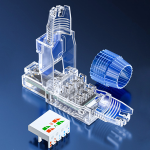 SAMZHE 1 Stück Transparente Schale Cat6A UTP Werkzeugloser 1U <span class=keywords><strong>RJ45</strong></span>-Stecker Netzwerk-Modularstecker für 10Gbps Ethernet-Kabel - Product Image 2