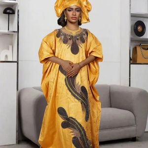 Vestido de noche Vestido de moda Flor de agarre inferior Estampado dorado Bata de moda - Product Image 1