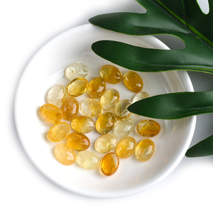 Alta calidad de corte personalizado ovalado de doble cara de corte plano citrino gemas de cristal amarillo natural al por mayor piedras preciosas sueltas - Product Image 3