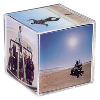 Cube photo transparent personnalisé à 6 faces étui Pokmon ETB en acrylique boîte à cartes Booster en acrylique