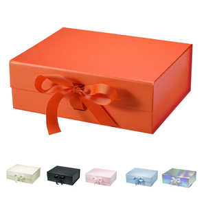 Custom Logo piatto di lusso confezione Extra Large nera opaca pieghevole magnetica scatola <span class=keywords><strong>regalo</strong></span> nastro rosa confezione piatta di lusso <span class=keywords><strong>per</strong></span> i regali - Product Image 3