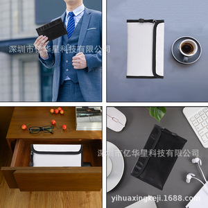 Fireproof <b>Document</b> <b>Bag</b> 20x13cm Single Zipper Safety Protection Case For Office Storage - Product Image 4