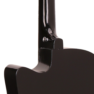 Nueva moda de alta calidad 38 "Guitarra acústica 6 cuerdas guitarra negra brillante guitarra de estudiante precio bajo al por mayor personalizable - Product Image 4