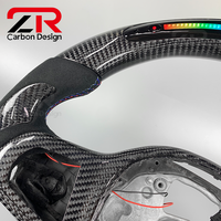 Volant de voiture personnalisé en cuir perforé en fibre de carbone avec LED à 3 branches pour BMW G05 G20 G30 X5 X3M X4M M2 M3 M5 440i 340i