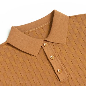 AiNear Vente en gros de logo personnalisé Fabricant Oem & Odm <span class=keywords><strong>Pull</strong></span> T-shirt en coton à manches courtes et col polo à carreaux pour hommes - Product Image 2