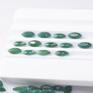 Gioielli fatti a mano in <span class=keywords><strong>agata</strong></span> naturale gemma sfaccettata a forma di Marquise pietre sciolte di <span class=keywords><strong>agata</strong></span> <span class=keywords><strong>verde</strong></span> naturale - Product Image 2
