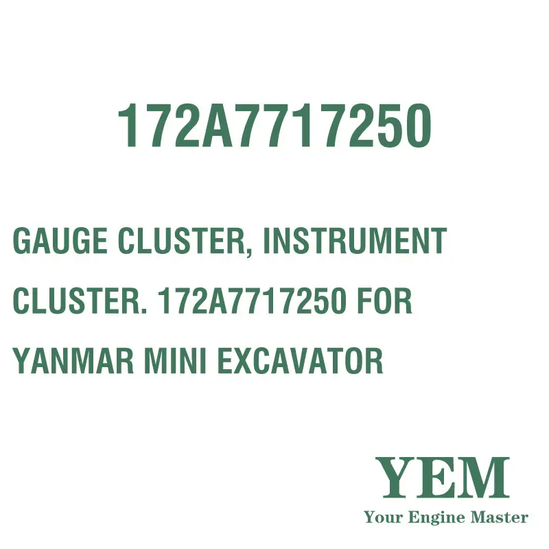 Calibre cluster instrumento de cluster. 172a7717250 para mini escavadeira yanmar