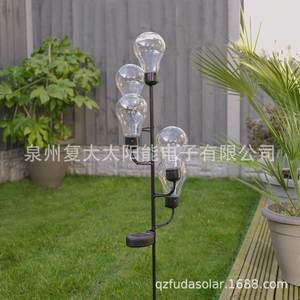 Lámpara Solar de Jardín con 5 Bombillas LED de Colores, Resistente al Agua, con Estaca para Exteriores - Product Image 4