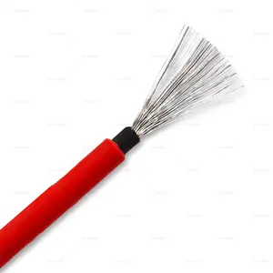 LSZH Solar Panel Cable 4 6 10mm2 XLPE PV Electric Wire,TUV CE Approval Power Cable PV1-F Red Black DC 1500V H1Z2Z2-K Solar Cable