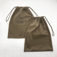 Pochette cadeau pour chaussures en velours imprimé en relief personnalisé, cordon de serrage, super douce, pochette de protection pour chaussures, sac d'emballage