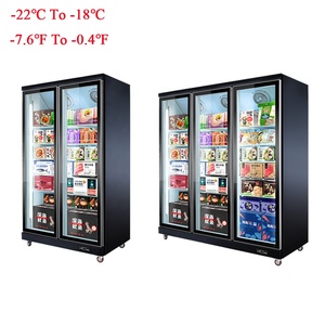 سوبر ماركت تجاري عمودي باب زجاجي عمودي عرض إطار عرض زجاجي ثلاجة التبريد - Product Image 1