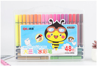 Stylo à eau lavable de papeterie en gros, 24 stylos à pinceau pour lettrage, stylo à pointe en feutre en nylon pour étudiants, 721-24