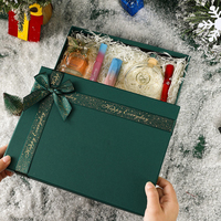 Boîte-cadeau d'emballage en papier rigide de luxe biodégradable personnalisable gaufrage de style moderne de Noël nouvelles options de taille disponibles