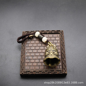 Donghuang Brass Bell Pendant Keychain Antique Style Peace Bell Car <b>Interior</b> <b>Accessory</b> - Product Image 5