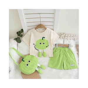 Solo servicio OEM Verano Nuevos diseños Casual Niños 2 piezas Pantalones cortos de manga corta Conjuntos Cómodos - Product Image 1