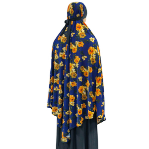 หมวกฮิญาบยาวสำหรับผู้หญิงชาวมุสลิม,หมวกแก๊ปคลุมหน้าอกคอฮิญาบแบบอาหรับไออามิราคิมาร์ Islmaic - Product Image 1