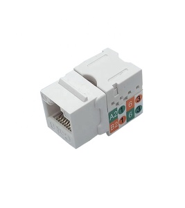 Faceplate nữ nối mô-đun <span class=keywords><strong>RJ45</strong></span> 8P8C <span class=keywords><strong>IDC</strong></span> loại 90 độ CAT.6 UTP <span class=keywords><strong>Keystone</strong></span> <span class=keywords><strong>jack</strong></span> - Product Image 1