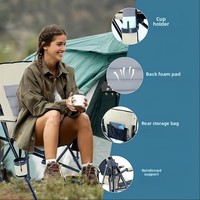 Portable extérieur en aluminium fauteuil épaissi Oxford tissu jardin Camping pêche loisirs meubles pour pique-nique pour l'extérieur