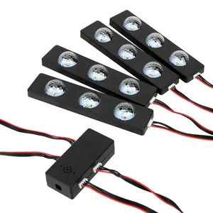 سيارة الداخلية ضوء القدم السيارات LED قطاع الغلاف الجوي مصباح للزينة ألوان تصفيف USB RGB LED لمبة الموسيقى التحكم الصوتي ضوء السيارة