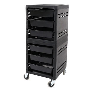 Carro de peluquería móvil <span class=keywords><strong>con</strong></span> cajones y soportes para secadora Carro organizador de plástico para estilistas - Product Image 5
