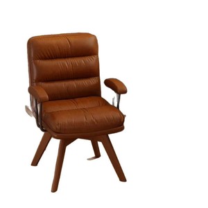 Sedia da Ufficio per Casa, Stile Vintage di Lusso, Design Girevole, Telaio in Legno Massello, <span class=keywords><strong>Poltrona</strong></span> <span class=keywords><strong>Ergonomica</strong></span> Confortevole per Studio e <span class=keywords><strong>Scrivania</strong></span> - Product Image 5