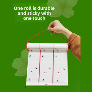 強力粘着剤付きハエ取りロール（25×400cm/25×1000cm）在庫あり！家庭用ハエや昆虫に最適！ - Product Image 6