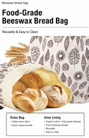 Lot de 2 sacs réutilisables pour pain au levain de qualité alimentaire 13*17 pour pain fait maison