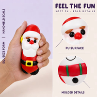 Balles anti-stress en PU à remontée lente, jouets sensoriels de Noël pour cadeaux de fête