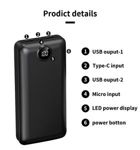 2024 nouveaux produits camping 36000mah partageant des banques d'alimentation de grande capacité <span class=keywords><strong>50000mah</strong></span> sans fil Powerbank pour <span class=keywords><strong>Iphone</strong></span> X - Product Image 6