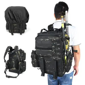 BSCI Factory Customizable Camouflage Fishing Hiking Camping Hunting Backpack Pouch Zipper Fashion Sling Tackle Storage Bag